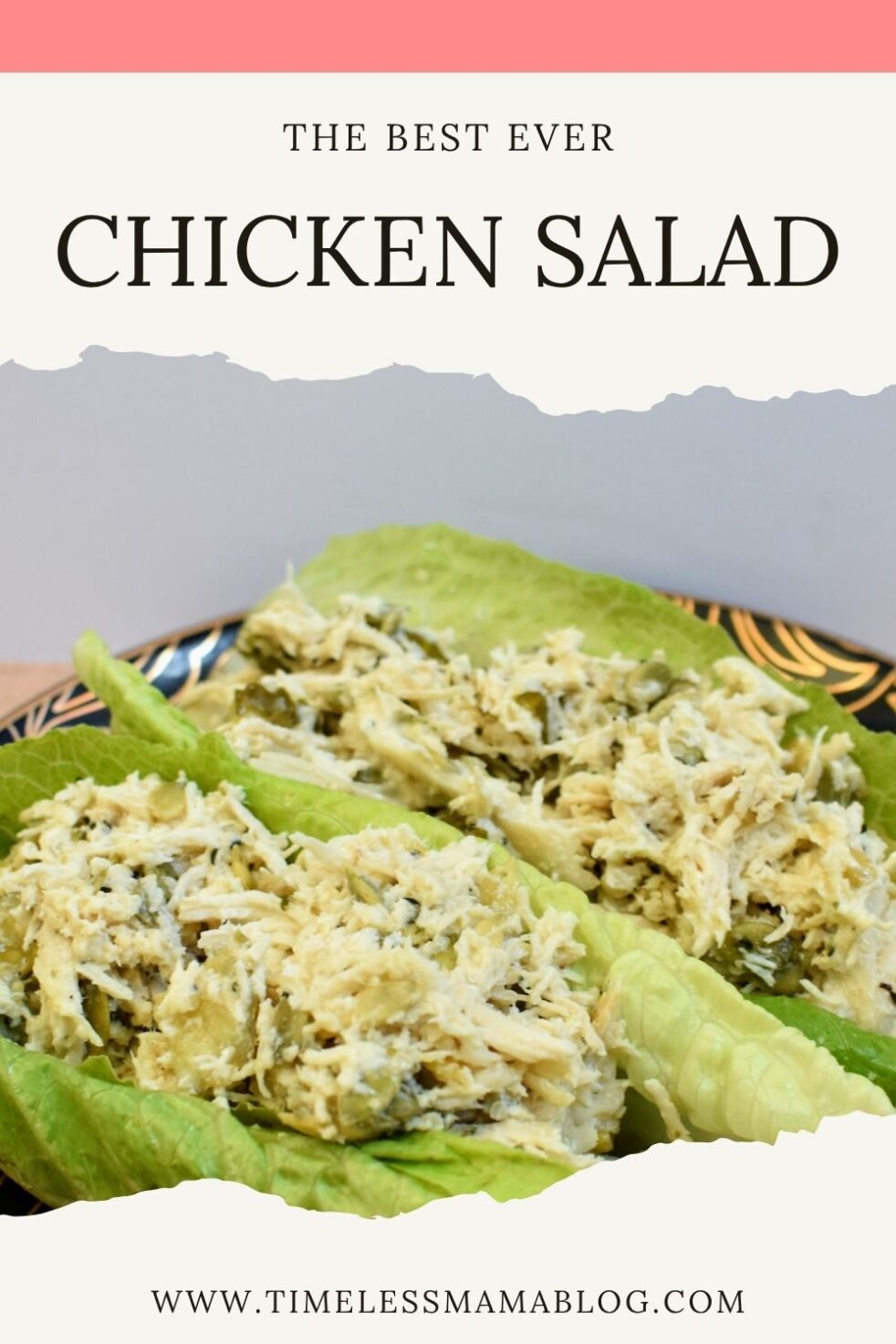 Chicken Salad Displayed on a Lettuce Wrap