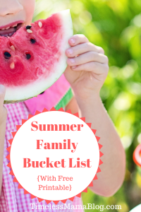 Summer Family Bucket List (With Free Printable)