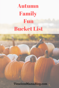 Autumn Family Memories Bucket List