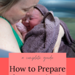 Woman holds Baby in birth pool...how to prepare for homebirth