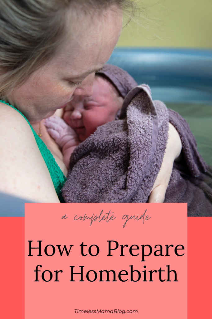 Woman holds Baby in birth pool...how to prepare for homebirth