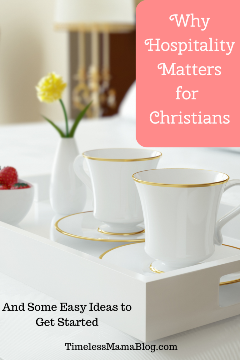 Tea cups on inviting tray with bouquet Why Hospitality Matters to Christians and some easy ideas to get started